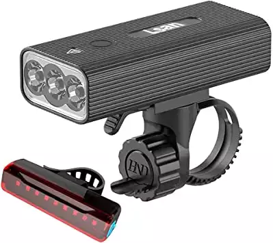 Lsan Luci per Bicicletta Ricaricabili USB,1200 Lumens Super Luminoso Luce Bici Anteriore e Posteriore